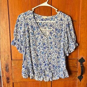 Lucky Brand Peasant Blouse XS